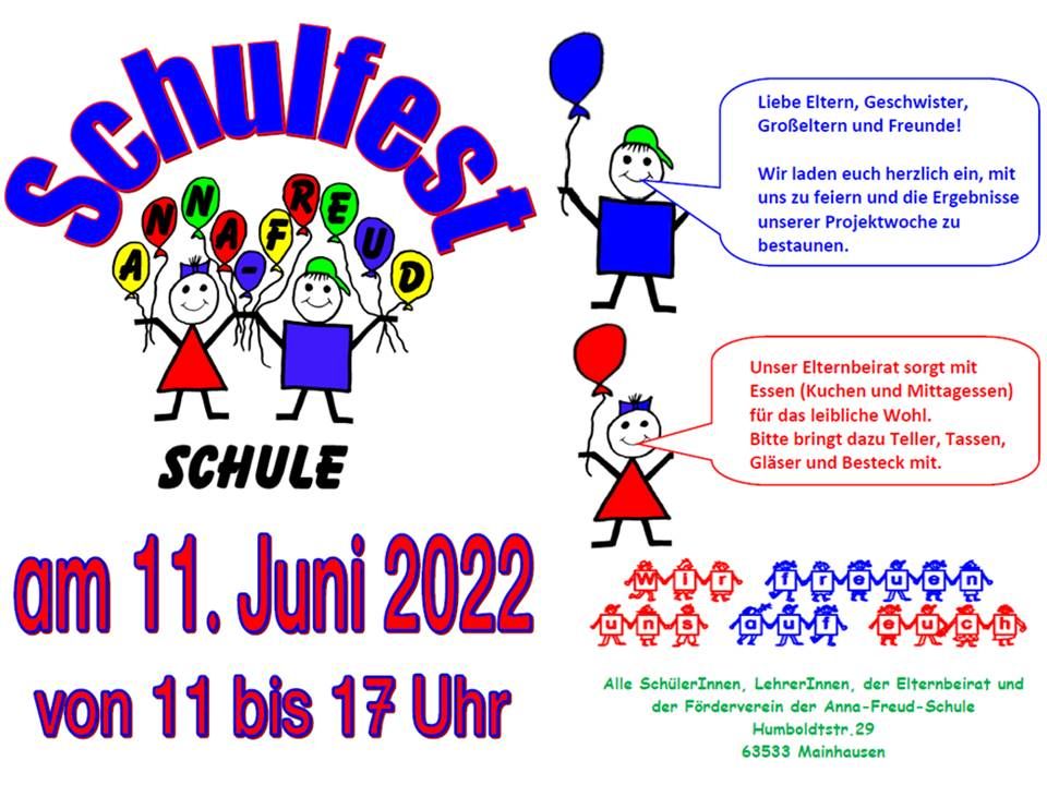 Plakat Schulfest 2022 Homepage